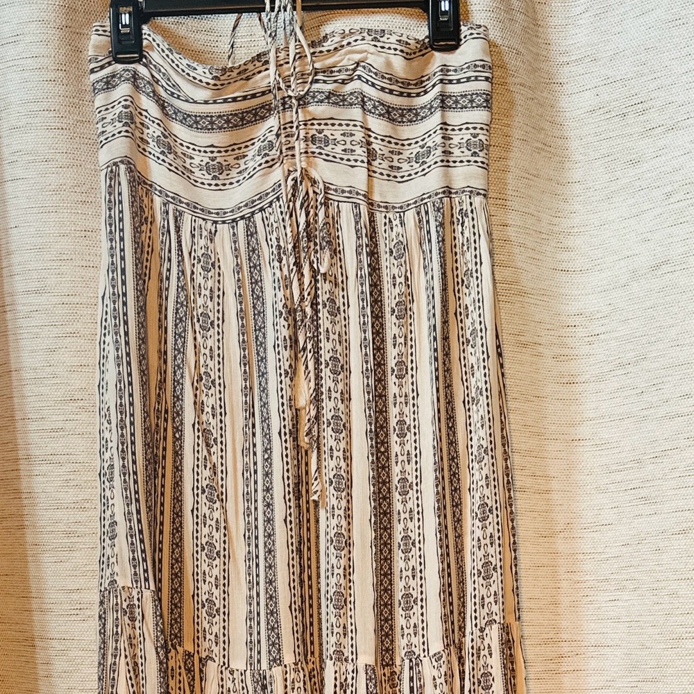 Bohemian Striped Maxi Skirt